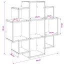 vidaXL Falpolc Szürke Sonoma 90 x 25 x 90 cm Szerelt Fa