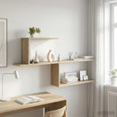 vidaXL Falpolc Sonoma Tölgy 122 x 18 x 60 cm Szerelt Fa