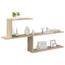 vidaXL Falpolc Sonoma Tölgy 122 x 18 x 60 cm Szerelt Fa