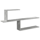 vidaXL Falpolc Betonszürke 122 x 18 x 60 cm Szerelt Fa