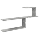 vidaXL Falpolc Betonszürke 122 x 18 x 60 cm Szerelt Fa