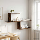 vidaXL Falpolc Füstös Tölgy 122 x 18 x 60 cm Szerelt Fa