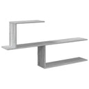 vidaXL Falpolc Szürke Sonoma 122 x 18 x 60 cm Szerelt Fa