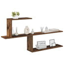 vidaXL Falpolc Antik Fa 122 x 18 x 60 cm Szerelt Fa