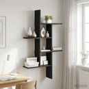 vidaXL Falpolc Fekete Tölgy 61 x 15 x 102 cm Szerelt Fa