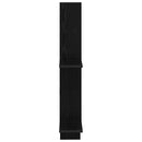 vidaXL Falpolc Fekete Tölgy 61 x 15 x 102 cm Szerelt Fa