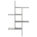 vidaXL Falpolc Betonszürke 61 x 15 x 102 cm Szerelt Fa