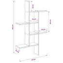 vidaXL Falpolc Antik Fa 61 x 15 x 102 cm Szerelt Fa