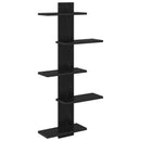 vidaXL Falra Szerelhető Polc Fekete Tölgy 48,5 x 15 x 101 cm