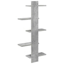 vidaXL Falra Szerelhető Polc Betonszürke 48,5 x 15 x 101 cm Szerelt Fa