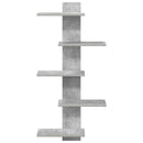 vidaXL Falra Szerelhető Polc Betonszürke 48,5 x 15 x 101 cm Szerelt Fa