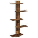 vidaXL Falra Szerelhető Polc Antik Fa 48,5 x 15 x 101 cm Szerelt Fa