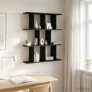 vidaXL Falpolc Fekete Tölgy 80 x 20 x 96 cm Szerelt Fa
