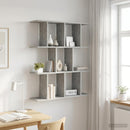 vidaXL Falpolc Betonszürke 80 x 20 x 96 cm Szerelt Fa