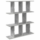 vidaXL Falpolc Betonszürke 80 x 20 x 96 cm Szerelt Fa