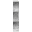 vidaXL Falpolc Betonszürke 80 x 20 x 96 cm Szerelt Fa