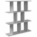 vidaXL Falpolc Szürke Sonoma 80 x 20 x 96 cm Szerelt Fa