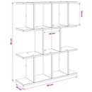 vidaXL Falpolc Szürke Sonoma 80 x 20 x 96 cm Szerelt Fa