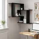 vidaXL Falpolc Fekete Tölgy 67 x 67 x 87 cm Szerelt Fa