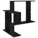 vidaXL Falpolc Fekete Tölgy 67 x 67 x 87 cm Szerelt Fa