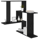 vidaXL Falpolc Fekete Tölgy 67 x 67 x 87 cm Szerelt Fa