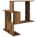 vidaXL Falpolc Antik Fa 67 x 67 x 87 cm Szerelt Fa