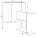 vidaXL Falpolc Antik Fa 67 x 67 x 87 cm Szerelt Fa
