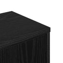 vidaXL Fali Sarok Polc Fekete Tölgy 48 x 48 x 120 cm Szerelt Fa
