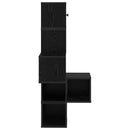 vidaXL Fali Sarok Polc Fekete Tölgy 48 x 48 x 120 cm Szerelt Fa