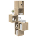 vidaXL Fali Sarok Polc Sonoma Tölgy 48 x 48 x 120 cm Szerelt Fa