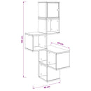 vidaXL Fali Sarok Polc Sonoma Tölgy 48 x 48 x 120 cm Szerelt Fa
