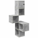 vidaXL Fali Sarok Polc Betonszürke 48 x 48 x 120 cm Szerelt Fa