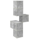 vidaXL Fali Sarok Polc Betonszürke 48 x 48 x 120 cm Szerelt Fa