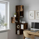 vidaXL Fali Sarok Polc Füstös Tölgy 48 x 48 x 120 cm Szerelt Fa