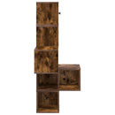 vidaXL Fali Sarok Polc Füstös Tölgy 48 x 48 x 120 cm Szerelt Fa