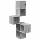 vidaXL Fali Sarok Polc Szürke Sonoma 48 x 48 x 120 cm Szerelt Fa