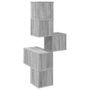 vidaXL Fali Sarok Polc Szürke Sonoma 48 x 48 x 120 cm Szerelt Fa