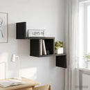 vidaXL Falpolc Fekete Tölgy 48 x 15 x 42 cm Szerelt Fa