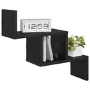 vidaXL Falpolc Fekete Tölgy 48 x 15 x 42 cm Szerelt Fa