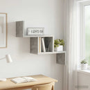 vidaXL Falpolc Betonszürke 48 x 15 x 42 cm Szerelt Fa