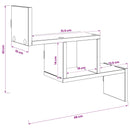 vidaXL Falpolc Betonszürke 48 x 15 x 42 cm Szerelt Fa