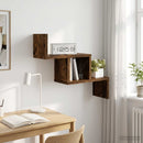 vidaXL Falpolc Füstös Tölgy 48 x 15 x 42 cm Szerelt Fa