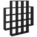 vidaXL Falpolc Fekete Tölgy 100 x 13 x 100 cm Szerelt Fa