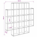 vidaXL Falpolc Fekete Tölgy 100 x 13 x 100 cm Szerelt Fa