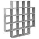 vidaXL Falpolc Betonszürke 100 x 13 x 100 cm Szerelt Fa