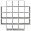 vidaXL Falpolc Betonszürke 100 x 13 x 100 cm Szerelt Fa
