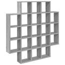 vidaXL Falpolc Szürke Sonoma 100 x 13 x 100 cm Szerelt Fa