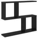 vidaXL Falpolc Fekete Tölgy 60 x 12 x 50,5 cm Szerelt Fa
