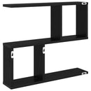 vidaXL Falpolc Fekete Tölgy 60 x 12 x 50,5 cm Szerelt Fa