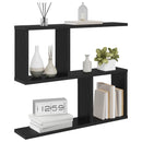 vidaXL Falpolc Fekete Tölgy 60 x 12 x 50,5 cm Szerelt Fa